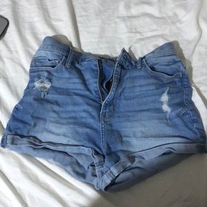 Very high waisted jean shorts from hollister